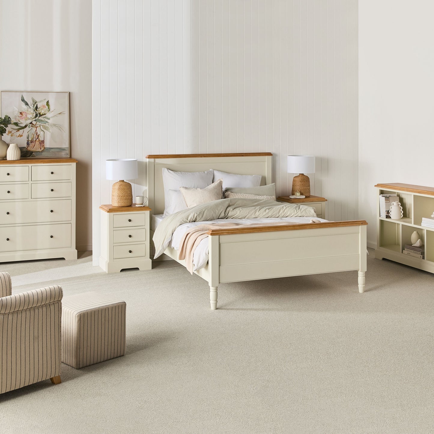 Clover 3 Drawer Bedside Table