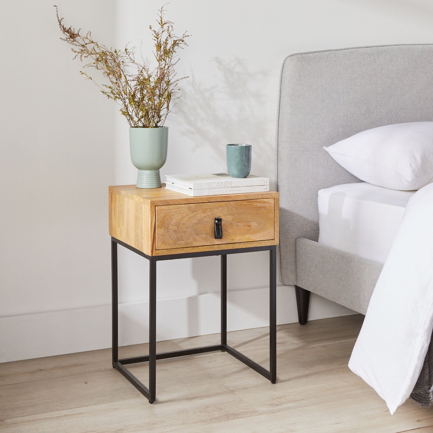 Willa 1 Drawer Bedside Table Natural