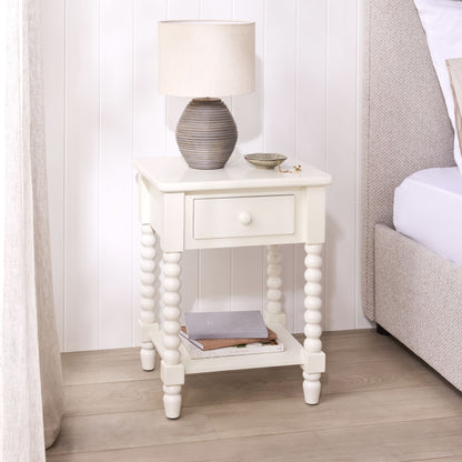 Maisie 1 Drawer Bedside White