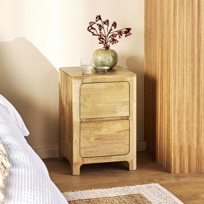 Curve 2 Drawer Bedside