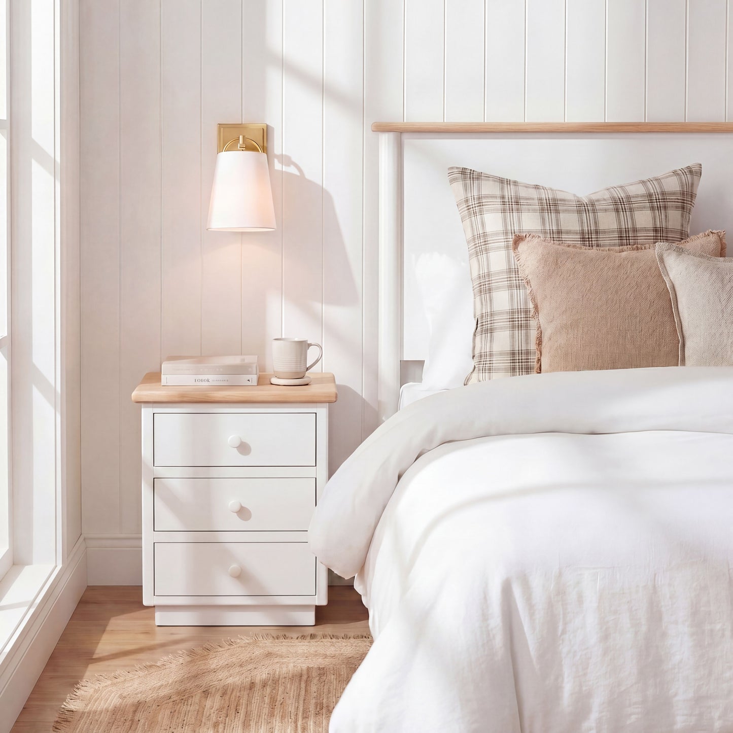 Saige 3 Drawer Bedside Table