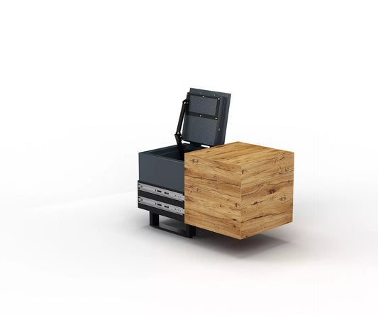 Balzblock T50 Bedside Table with Safe