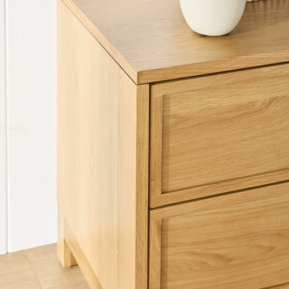 Avalon Small 2 Drawer Bedside Light Oak