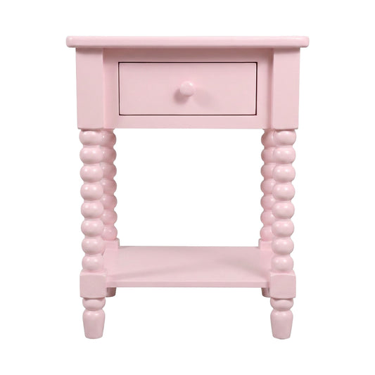 Maisie 1 Drawer Bedside Pink