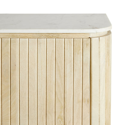 Deva Bedside with Marble Top Natural