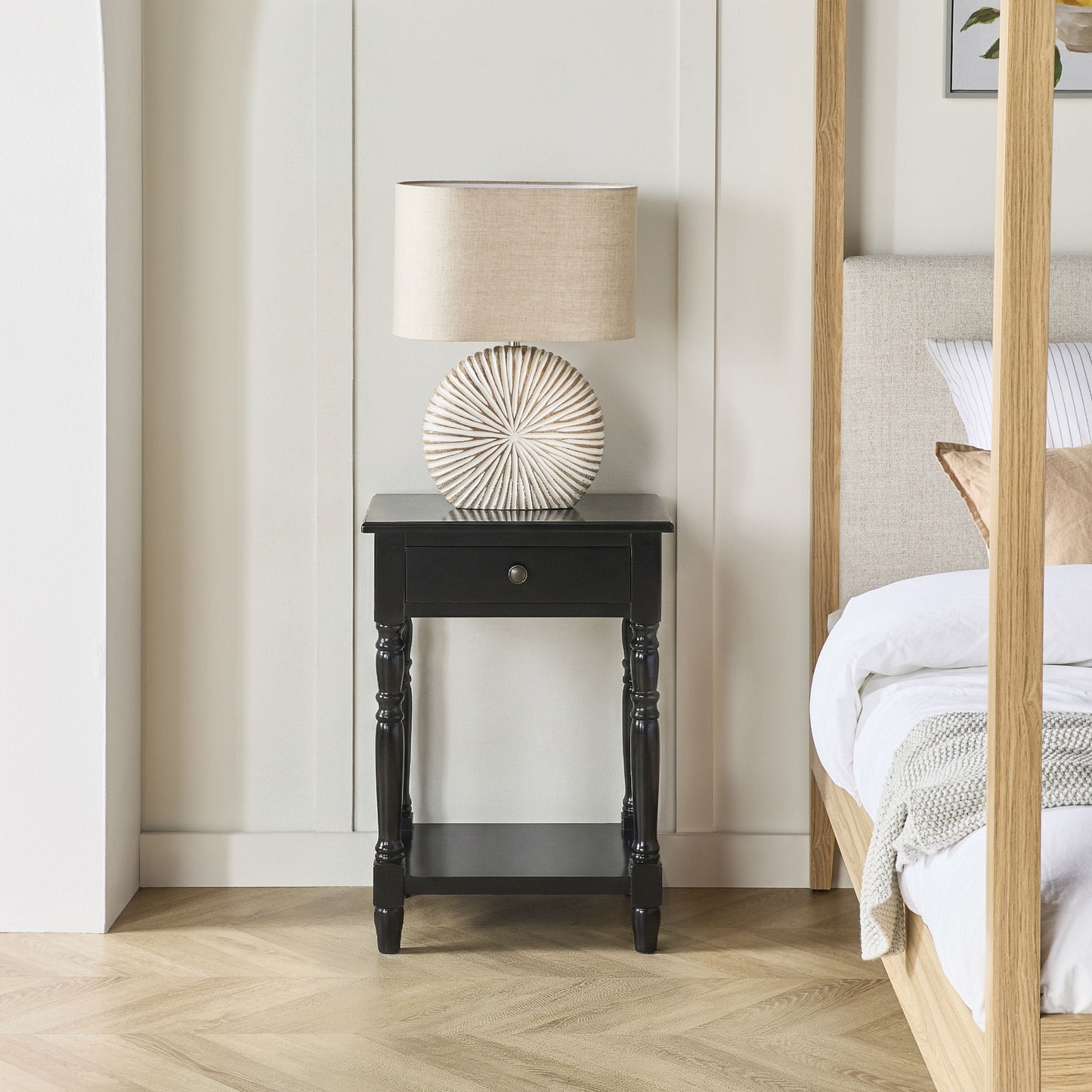 Valentine Bedside Table Black