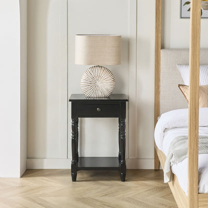 Valentine Bedside Table Black