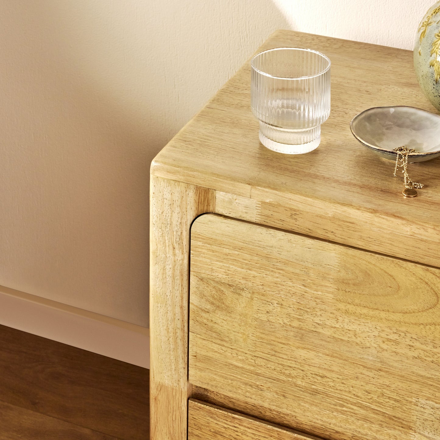 Curve 2 Drawer Bedside
