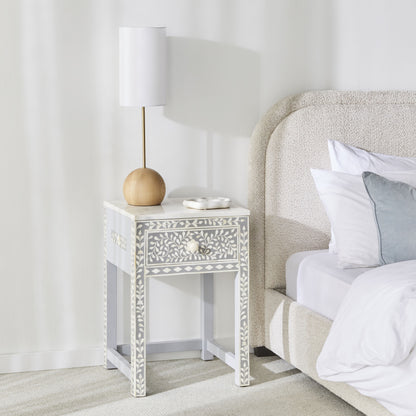 Bone Inlay Bedside Light Grey