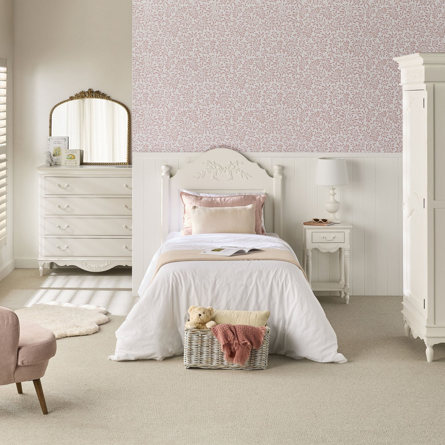 Emilie 1 Drawer Bedside Table