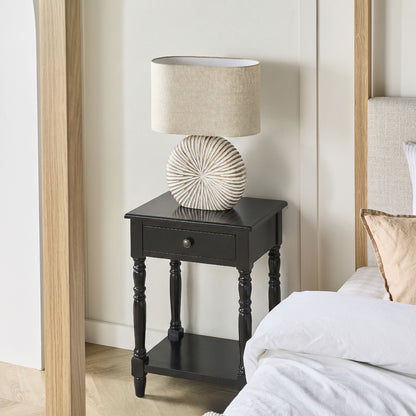Valentine Bedside Table Black
