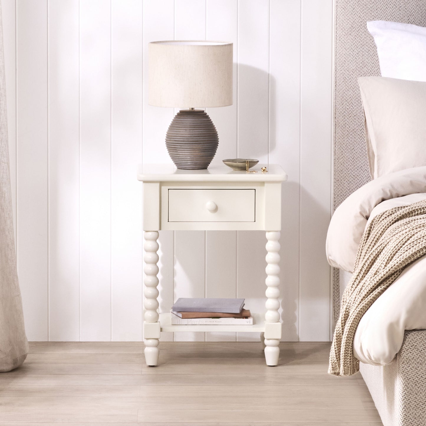 Maisie 1 Drawer Bedside White