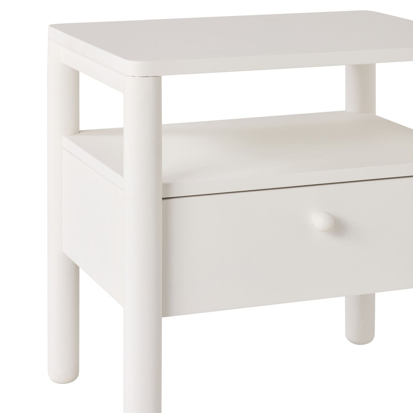 Spintara 1 Drawer Bedside Table White