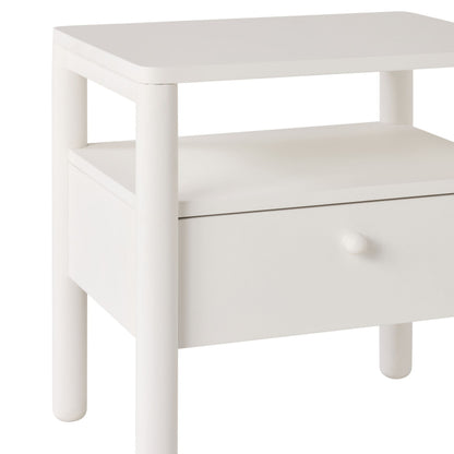 Spintara 1 Drawer Bedside Table White