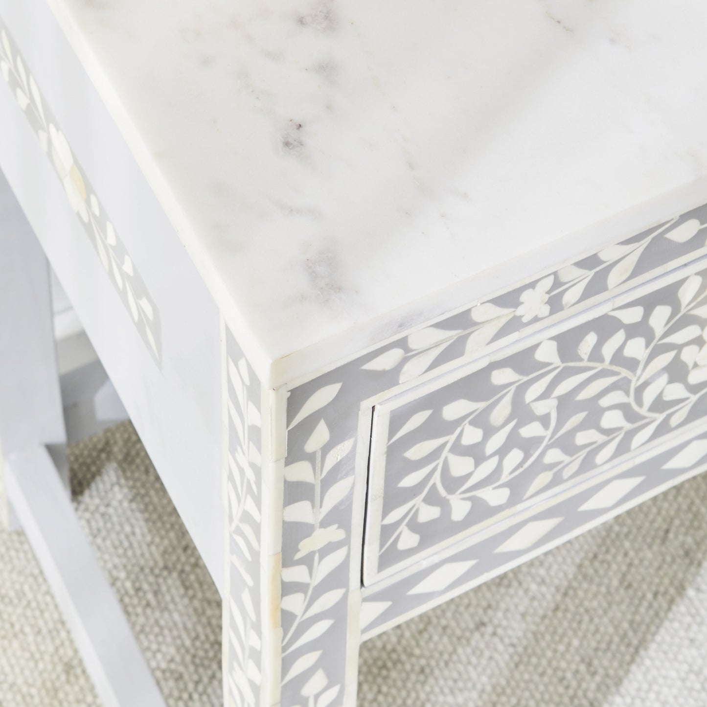 Bone Inlay Bedside Light Grey