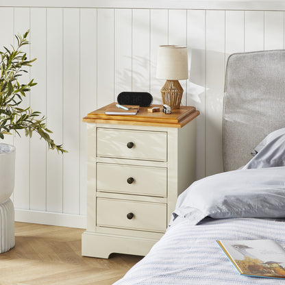 Clover 3 Drawer Bedside Table