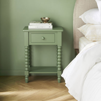 Maisie 1 Drawer Bedside Green