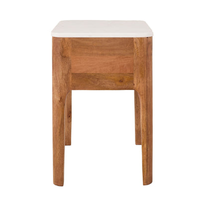 Amour Marble Top Single Drawer Bedside