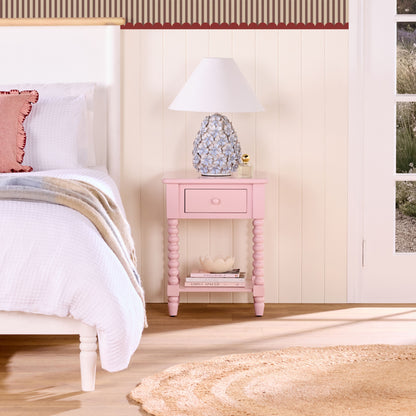 Maisie 1 Drawer Bedside Pink