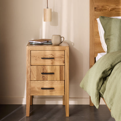 Oakdale 3 Drawer Bedside Table