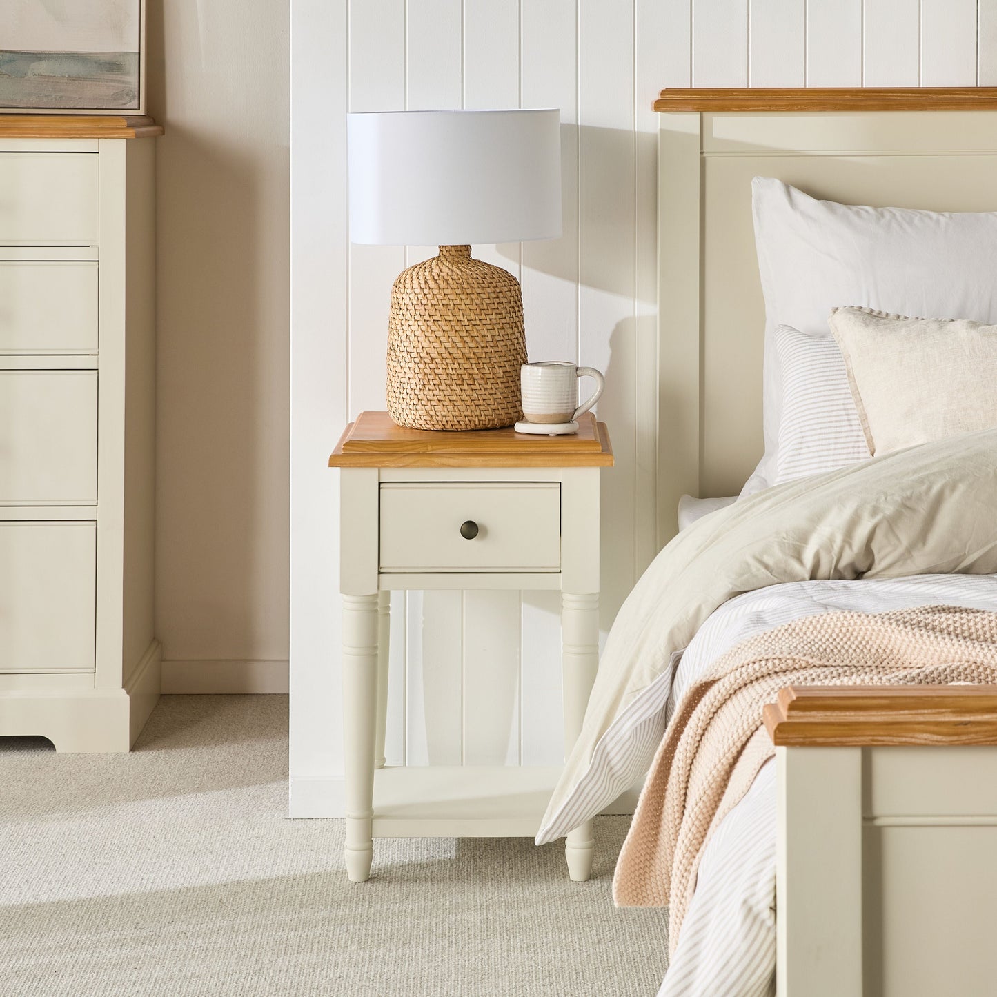 Clover 1 Drawer  Bedside Table / Side Table
