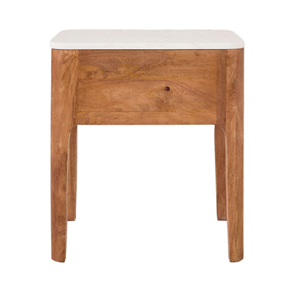 Amour Marble Top Single Drawer Bedside