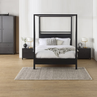 Avalon Small 2 Drawer Bedside Black