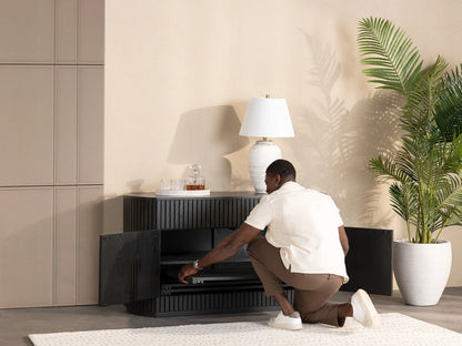 Transformer Round Sideboard - Panel Storage