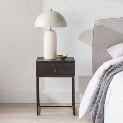 Willa 1 Drawer Bedside Table Black