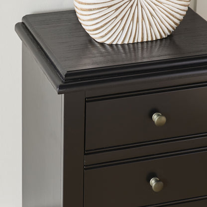 Clover 3 Drawer Bedside Table Black