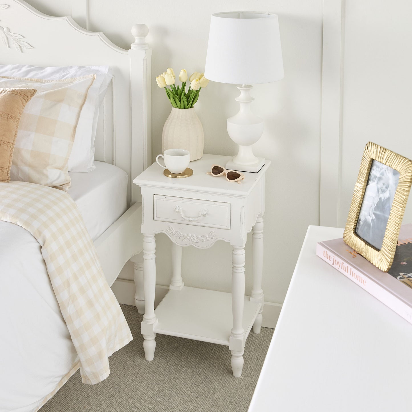 Emilie 1 Drawer Bedside Table