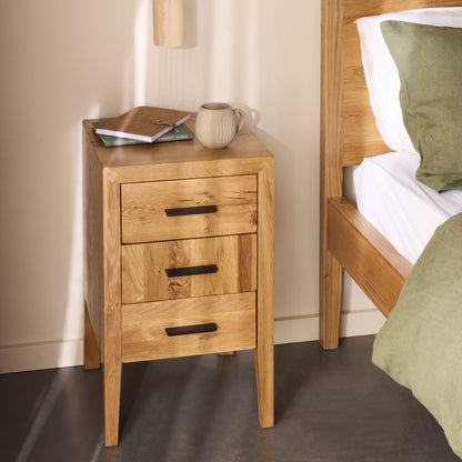 Oakdale 3 Drawer Bedside Table
