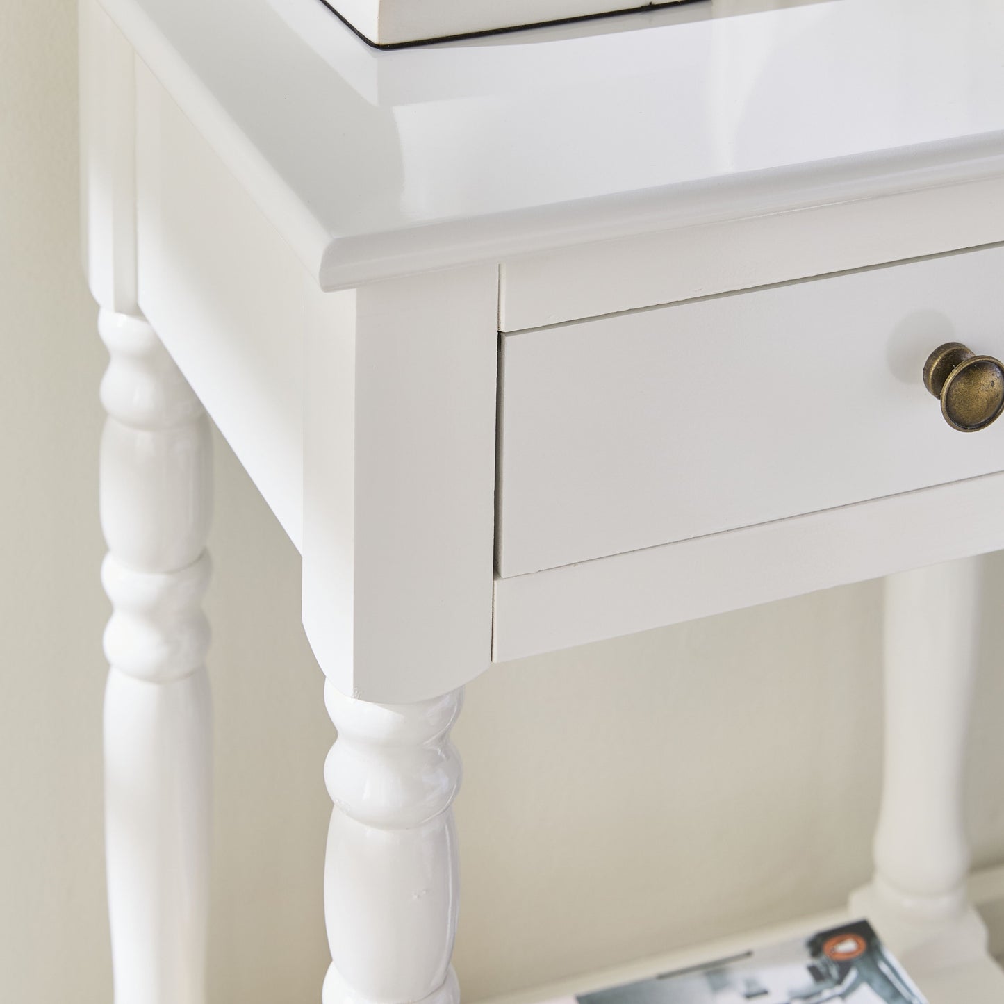 Valentine Bedside Table White