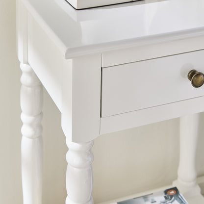 Valentine Bedside Table White