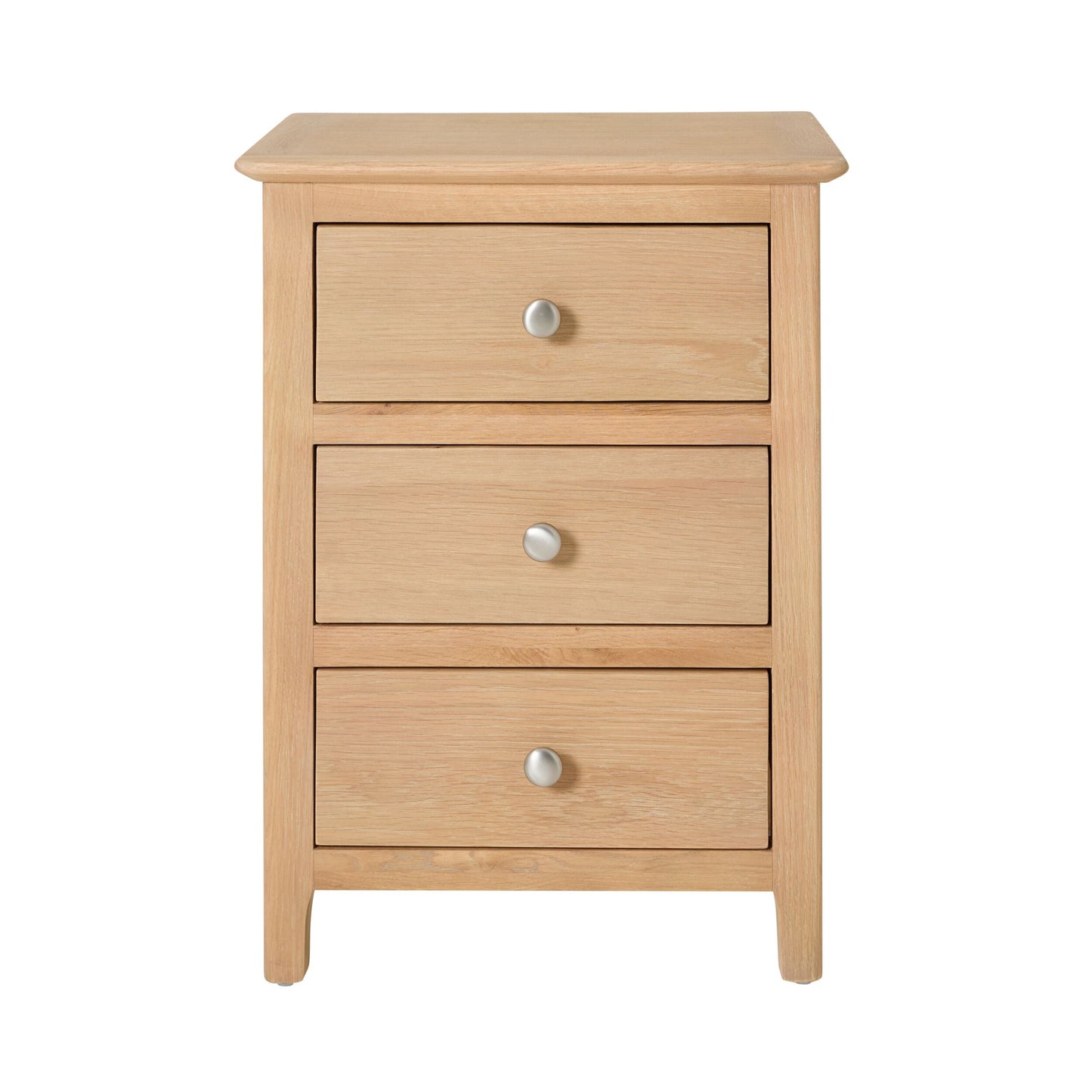 Oakridge 3 Drawer Bedside Light Oak