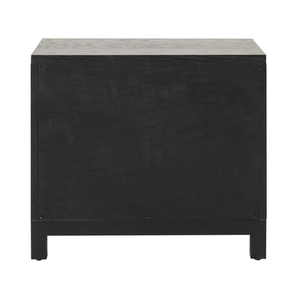 Avalon Small 2 Drawer Bedside Black