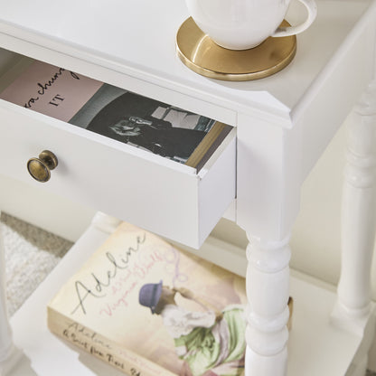 Valentine Bedside Table White