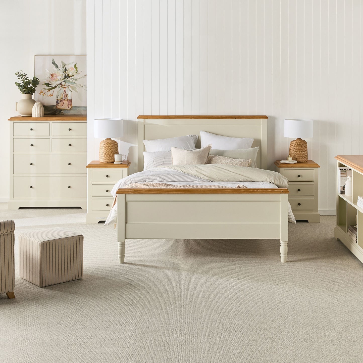 Clover 3 Drawer Bedside Table