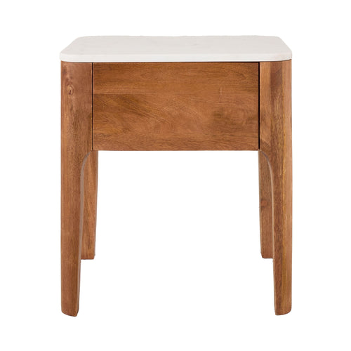 Amour Marble Top Single Drawer Bedside