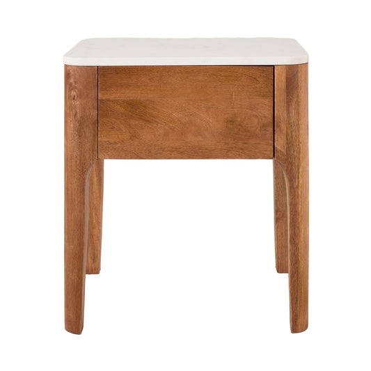 Amour Marble Top Single Drawer Bedside